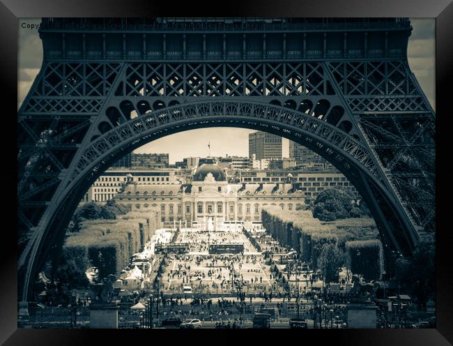 View at the Eiffel Tower from the Trocadero Garden Framed Print by NKH10 Photography
