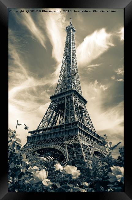View at the Eiffel Tower  Framed Print by NKH10 Photography