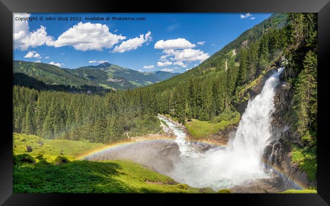 The Krimml Waterfalls in Austria Framed Print by John Stuij