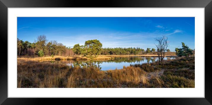 View over the Zevenboomsven lake in the Afferdense Duinen Framed Mounted Print by John Stuij