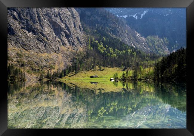 Lake Obersee Framed Print by John Stuij
