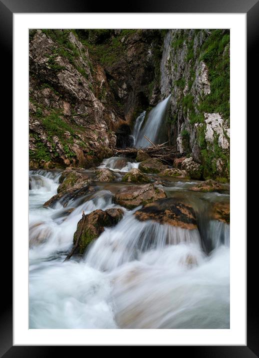 Dachserfall near Abtenau Framed Mounted Print by John Stuij