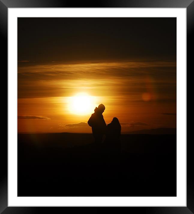 Sunset couple Framed Mounted Print by Lisa Shotton