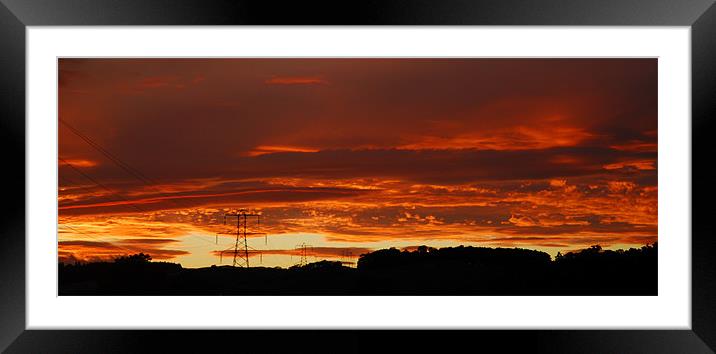 Power sky 2 Framed Mounted Print by Lisa Shotton