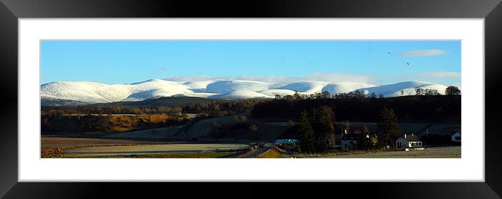 Snowy Cairngorms Panorama Framed Mounted Print by Lisa Shotton