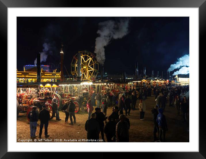 A Night at The Steam Fair Framed Mounted Print by Jeff Talbot