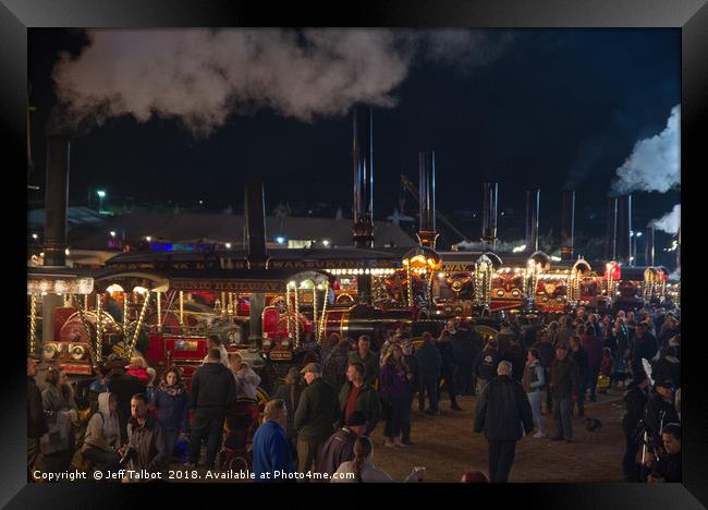 Full Steam at Night Framed Print by Jeff Talbot