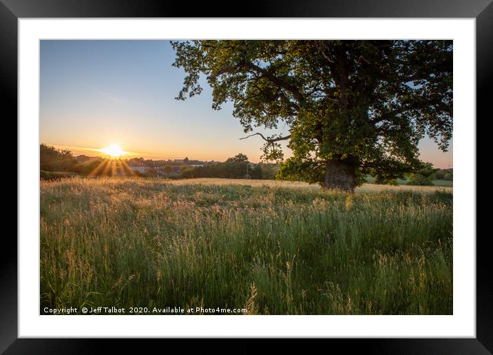 Sunset over North Petherton Framed Mounted Print by Jeff Talbot