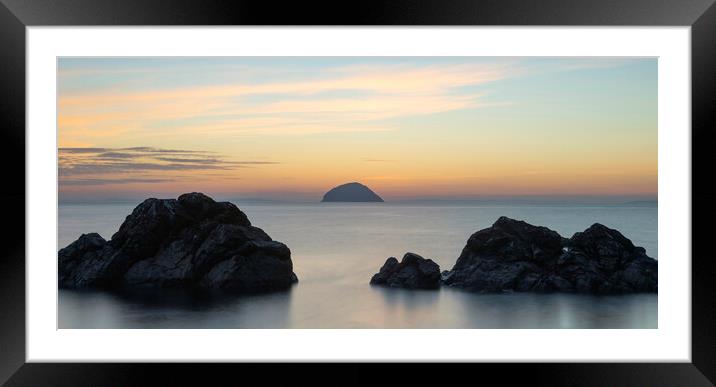 Ailsa Craig Sunset Framed Mounted Print by Robert McCristall