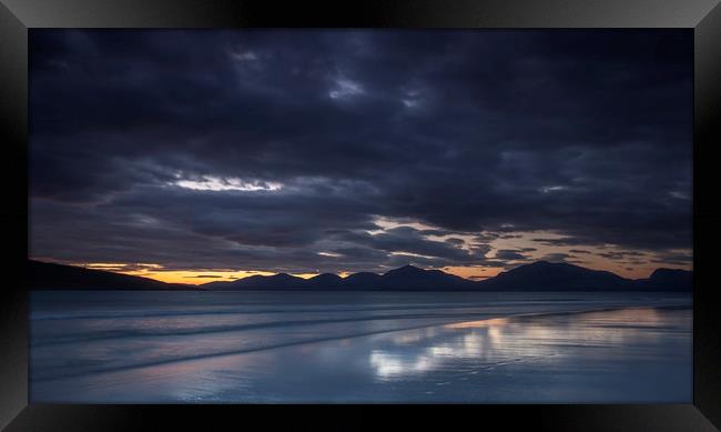 Luskentyre at the end of sunset Framed Print by Robert McCristall