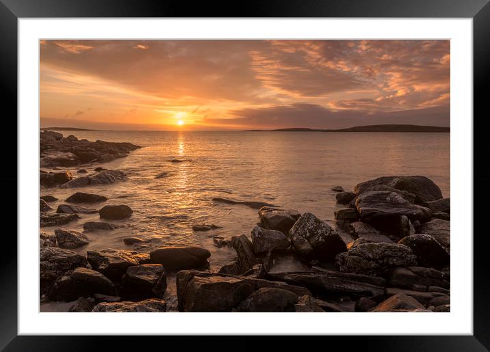 Clachan Sands sunset Framed Mounted Print by Robert McCristall