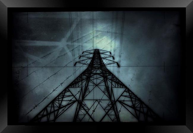 Digital Pylon Framed Print by Robert McCristall