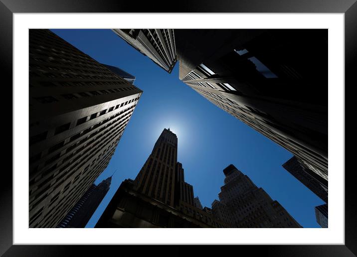 Manhattan skyscrapers Framed Mounted Print by Robert McCristall