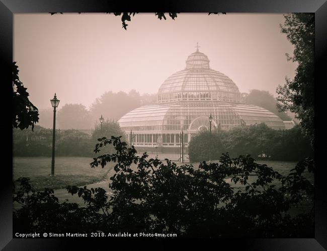 At the Victorian-Era Palm House, in Sefton Park Framed Print by Simon Martinez