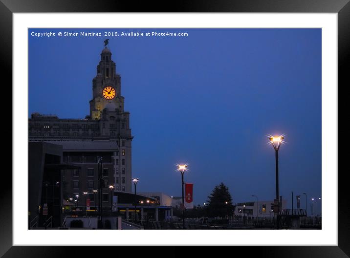 A Liverpool Night Framed Mounted Print by Simon Martinez