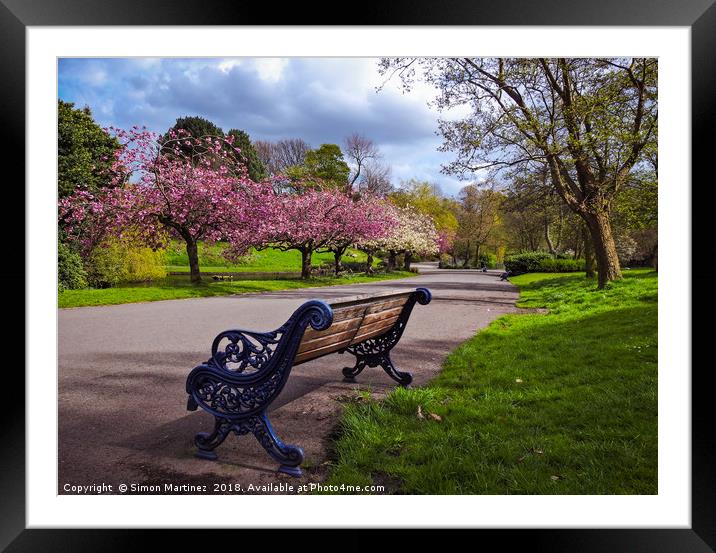 Watching the Blossom Trees Framed Mounted Print by Simon Martinez