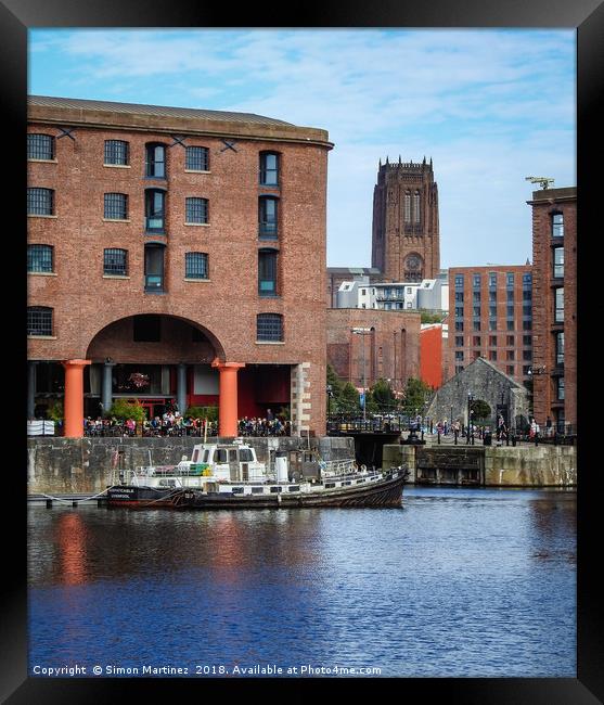 Royal Albert Dock and Liverpool Cathedral Framed Print by Simon Martinez