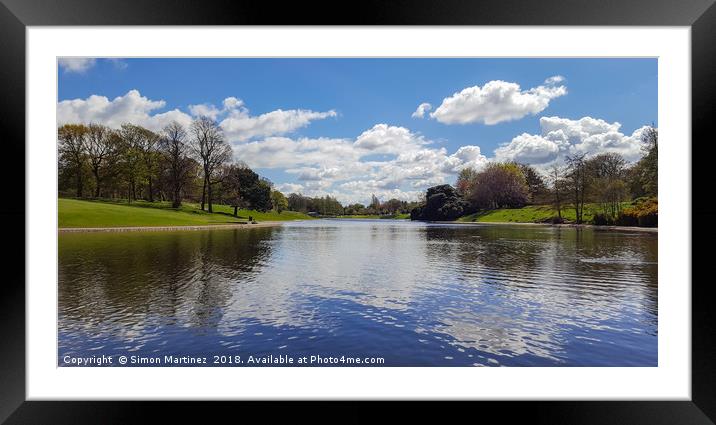 Sefton Park Lake, Liverpool Framed Mounted Print by Simon Martinez