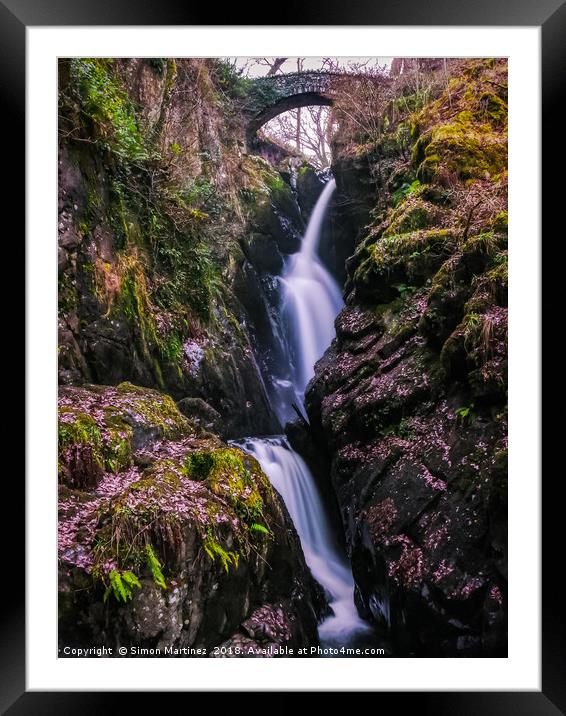 Aira Force Waterfall Framed Mounted Print by Simon Martinez
