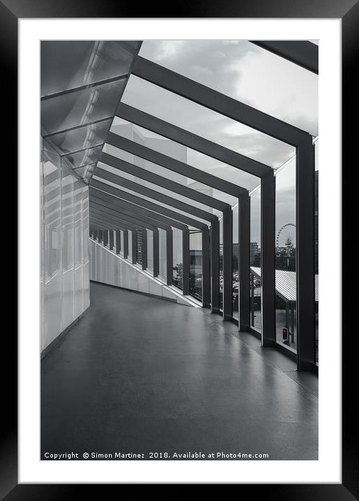 Liverpool One Walkway Framed Mounted Print by Simon Martinez