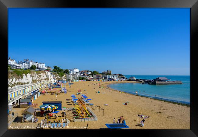 Broadstairs Beach, Viking Bay during the summer Framed Print by Robin Lee