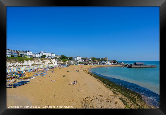 Broadstairs Viking Bay Framed Print by Robin Lee