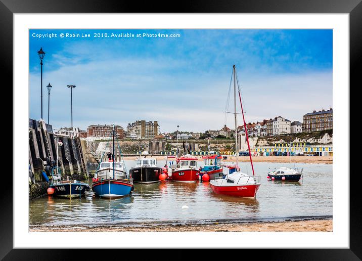 Broadstairs Harbour, Isle of Thanet, Kent Framed Mounted Print by Robin Lee