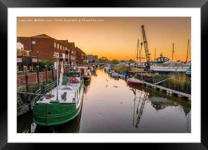Boats on the river Stour at Sandwich Framed Mounted Print by Robin Lee
