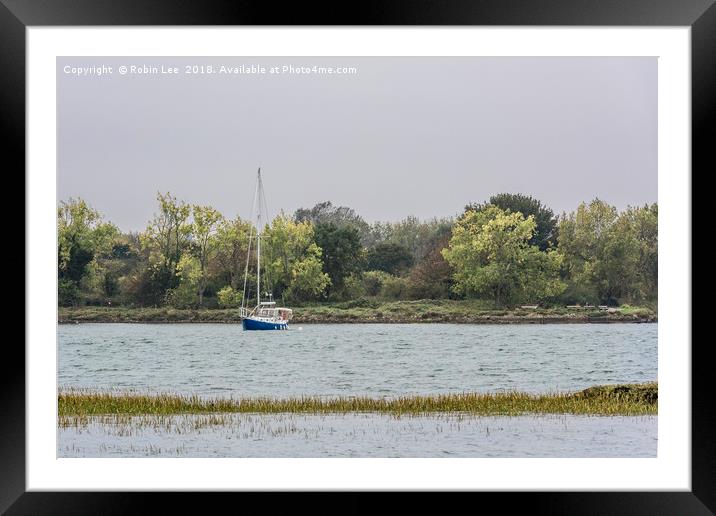 At Anchor on the River Medway Framed Mounted Print by Robin Lee