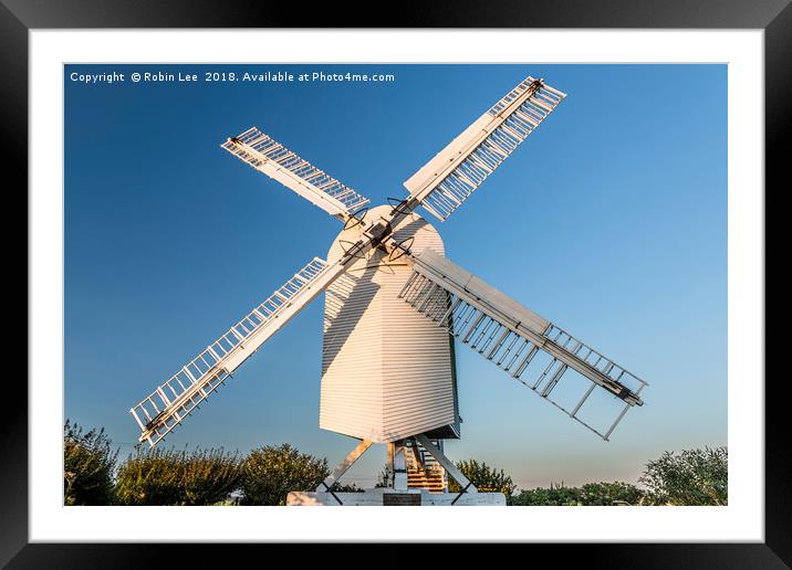 Chillenden WIndmill Kent Framed Mounted Print by Robin Lee