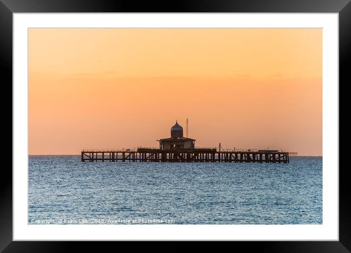 Sunset Herne Bay Pier Framed Mounted Print by Robin Lee