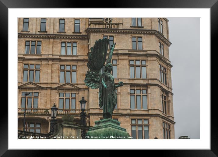 Angel of Peace Statue Framed Mounted Print by Eduardo Vieira