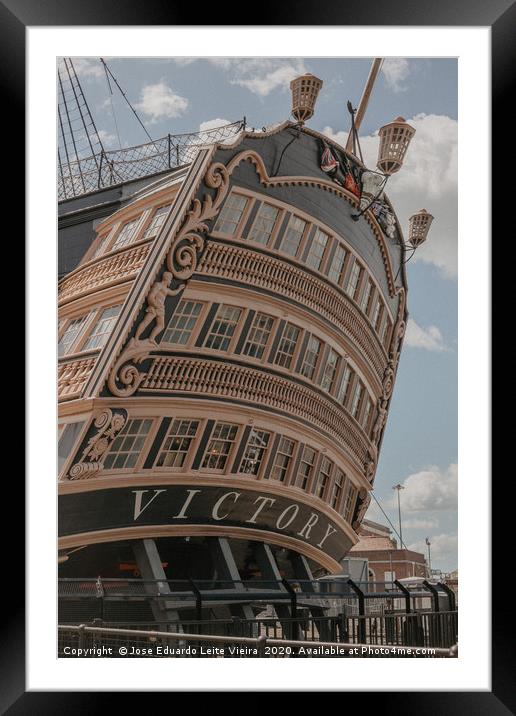 HMS Victory Framed Mounted Print by Eduardo Vieira