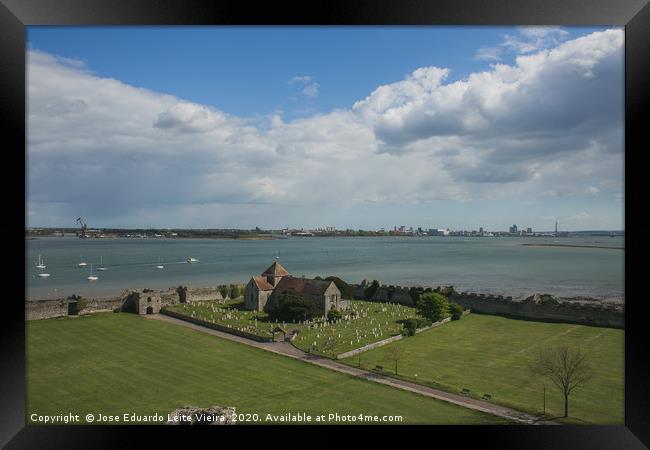 Portchester Castle Framed Print by Eduardo Vieira