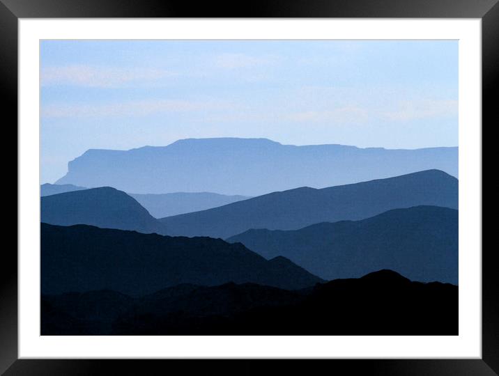 Eilat Mountains Israel soon after dawn Framed Mounted Print by Alan Humphreys