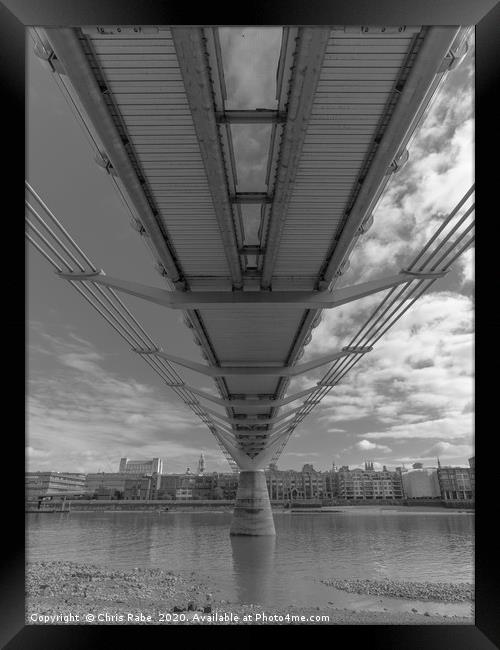 The Millenium Bridge over the Thames Framed Print by Chris Rabe