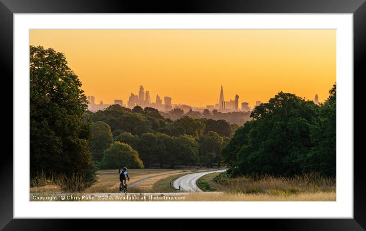 London skyline golden hour Framed Mounted Print by Chris Rabe