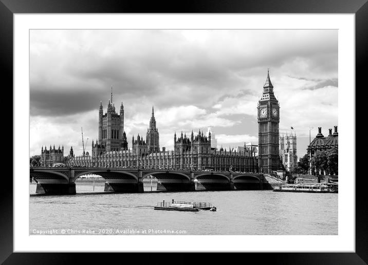 Houses of Parliament and Big Ben Framed Mounted Print by Chris Rabe