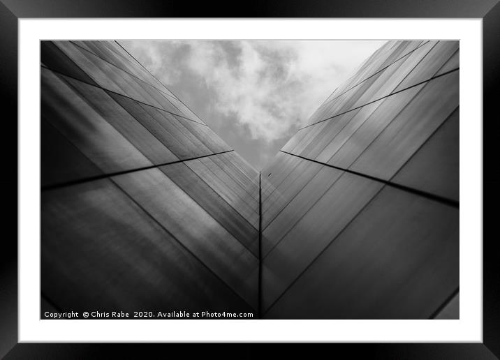 Skyscraper abstract in London Framed Mounted Print by Chris Rabe