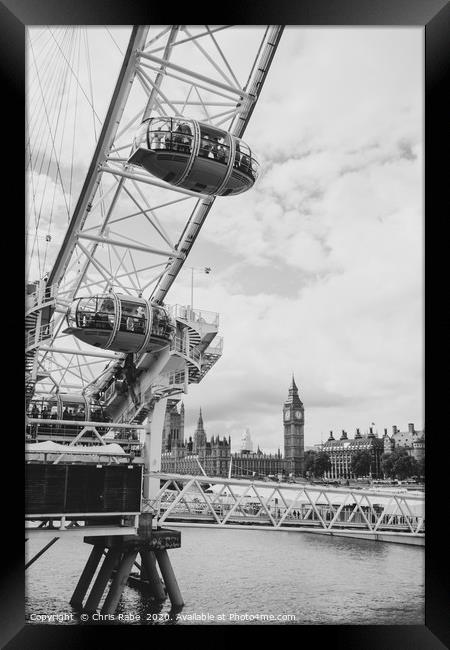 The Eye and Big Ben Framed Print by Chris Rabe