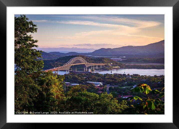 Container ship passing through Panama canal  Framed Mounted Print by Daniel Lange