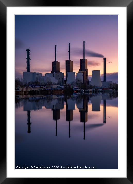 Fossil fuel power station in Berlin, Germany Framed Mounted Print by Daniel Lange