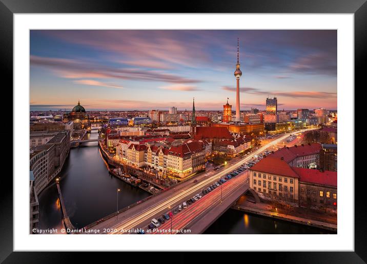 Sunset over Berlin Mitte  Framed Mounted Print by Daniel Lange