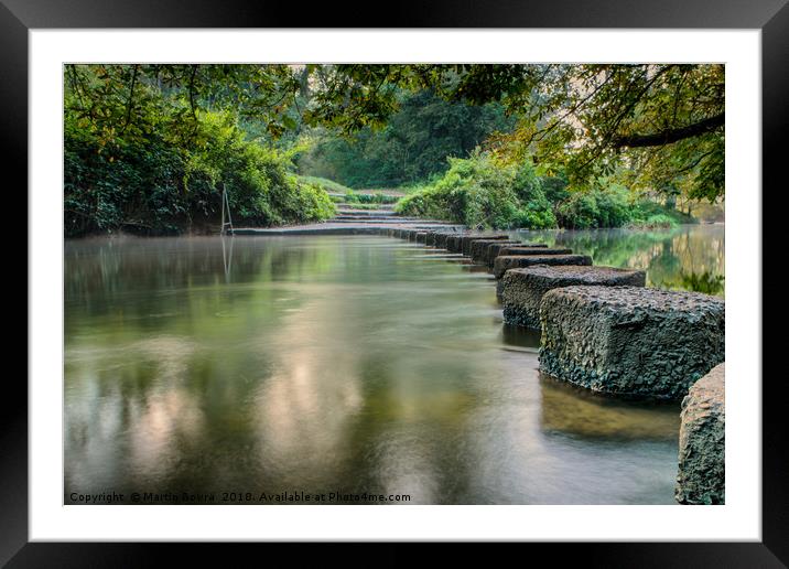 Stepping Stones Framed Mounted Print by Martin Bowra