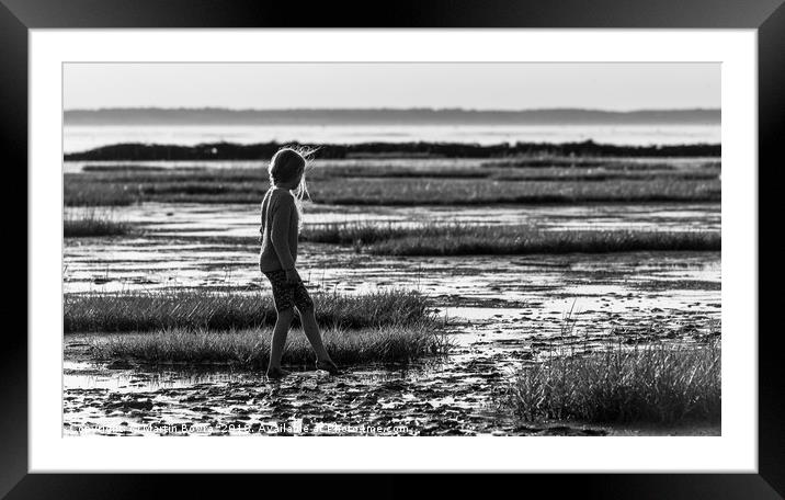 Alone at the marshes Framed Mounted Print by Martin Bowra