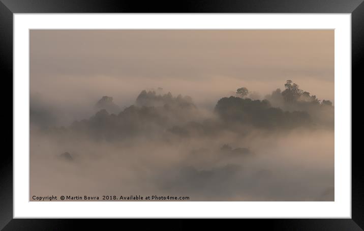 Abstract of early morning mist. Framed Mounted Print by Martin Bowra