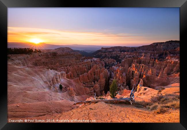 Bryce Canyon Sunrise from Sunset Point Framed Print by Paul Sutton