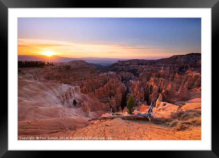Bryce Canyon Sunrise from Sunset Point Framed Mounted Print by Paul Sutton