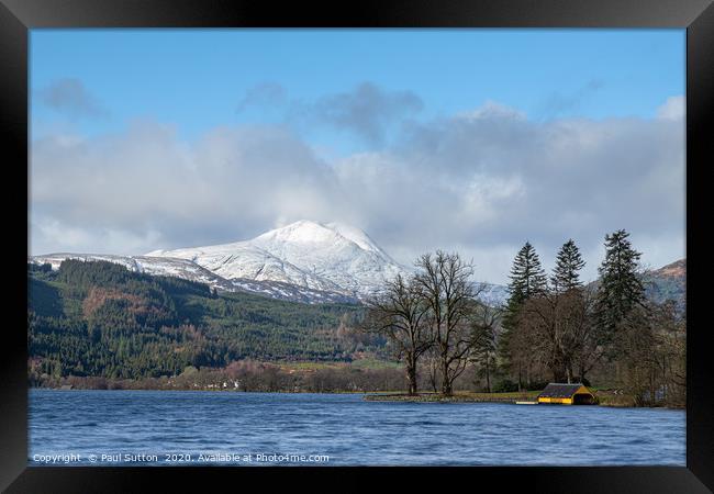 Overlooking Loch Ard Framed Print by Paul Sutton