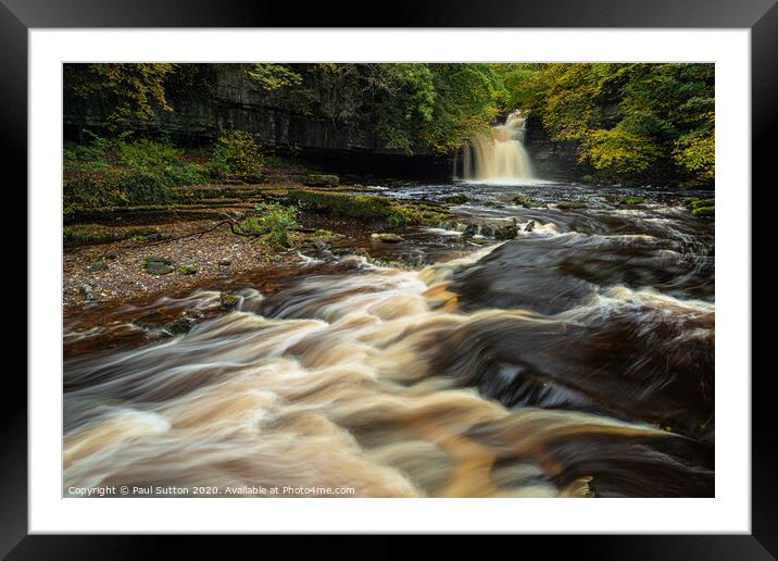 Yorkshire White Water  Framed Mounted Print by Paul Sutton